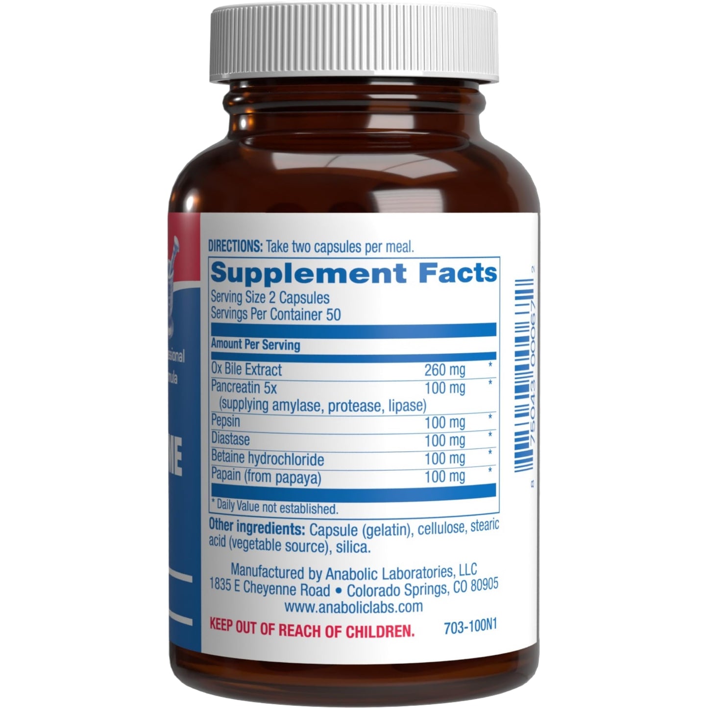 Multi Digestive Enzymes with Ox Bile – Clinical Strength Pancreatic Enzymes for Protein, Carbs & Fat