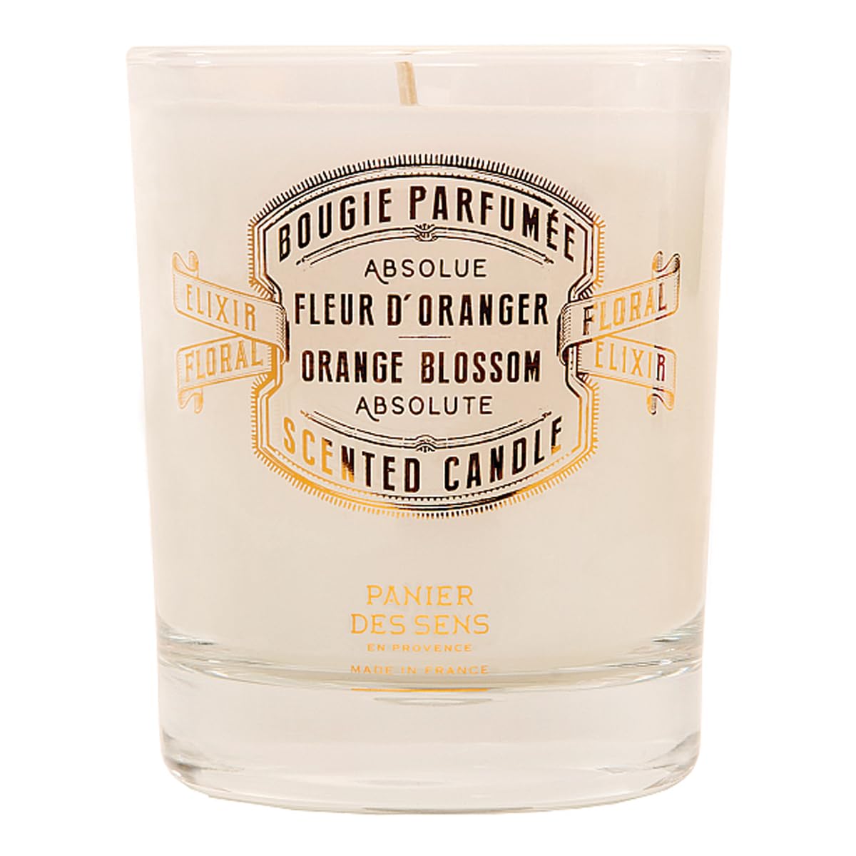 Panier des Sens Orange Blossom Candle – Hand-Poured in Provence, 55h Burn Time, 6.3 oz