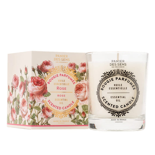 Panier des Sens Rose Candle – White Musk & Cedarwood Notes