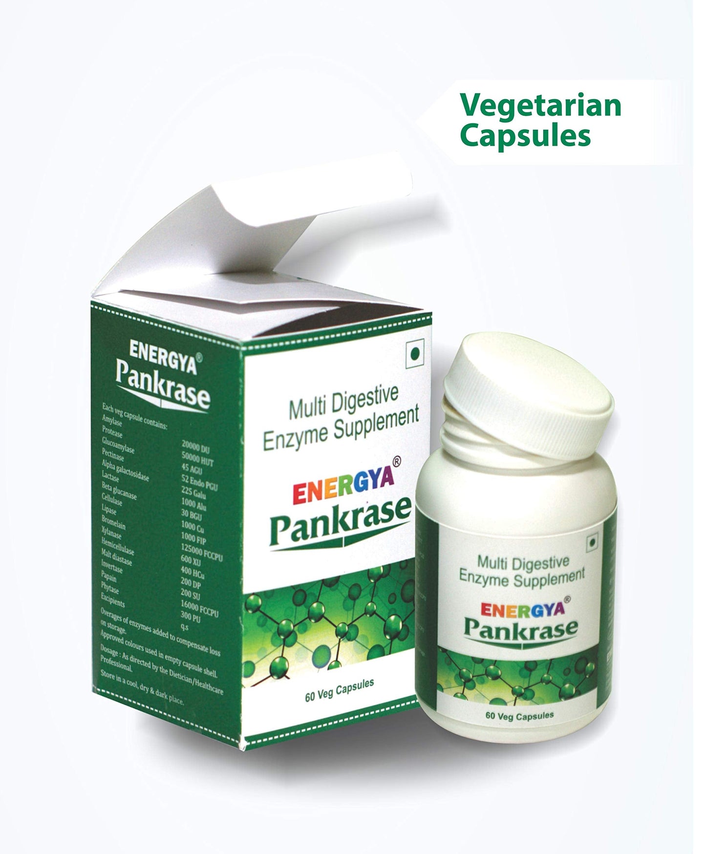 PANKRASE | Physician-Trusted Digestive Enzymes (12) for Gas & Bloating | Hi-Tech Processing