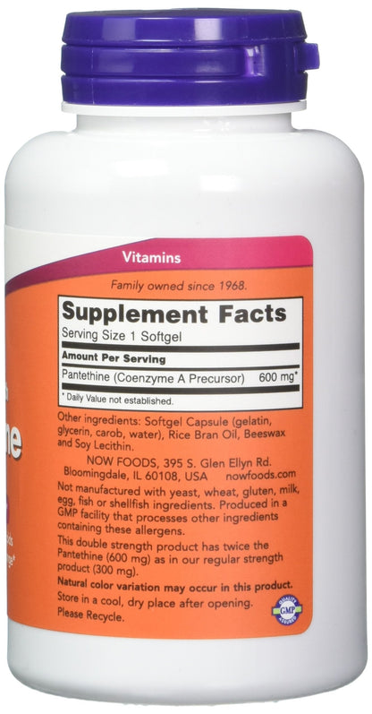 Pantethine 600 mg – 60 Softgels (Pack of 2) | Cardiovascular Health Support