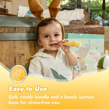 Papablic Toddler Sonic Electric Toothbrush – Bunny Cover, Ages 1-3, 2 Brush Heads