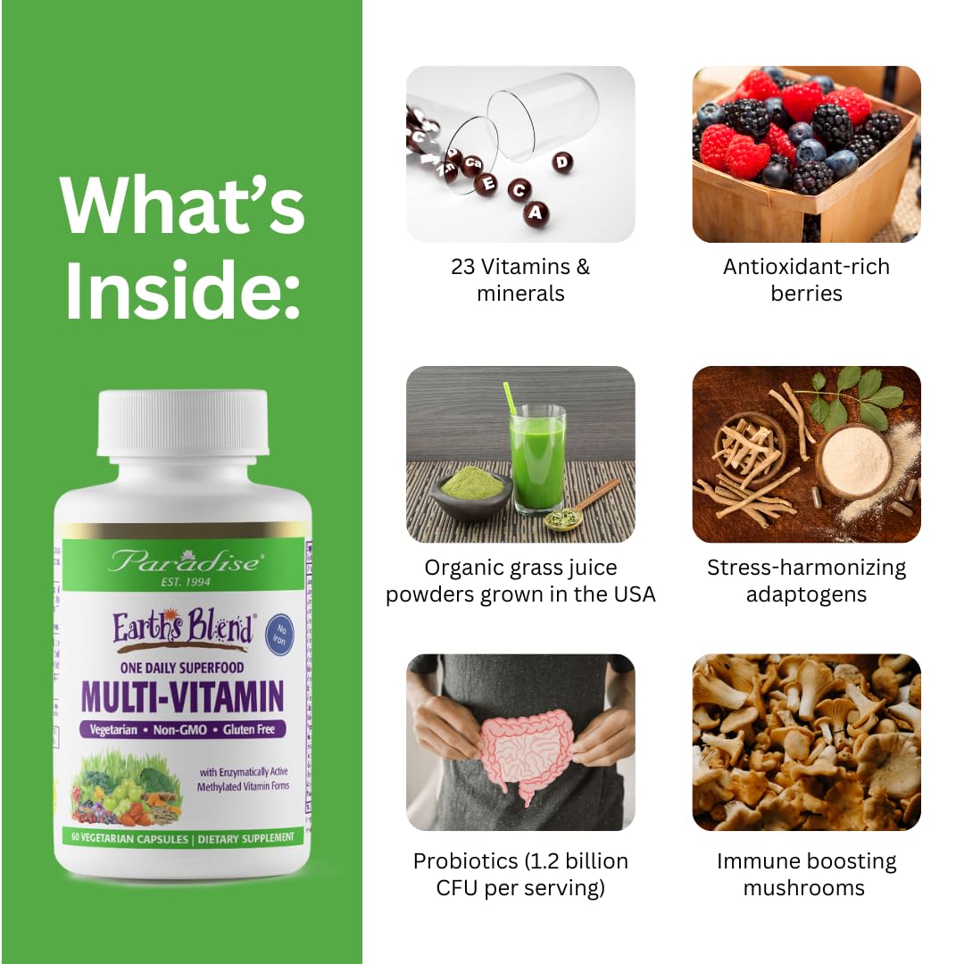Paradise Herbs Earth's Blend Multivitamin for Men – Pack of 2