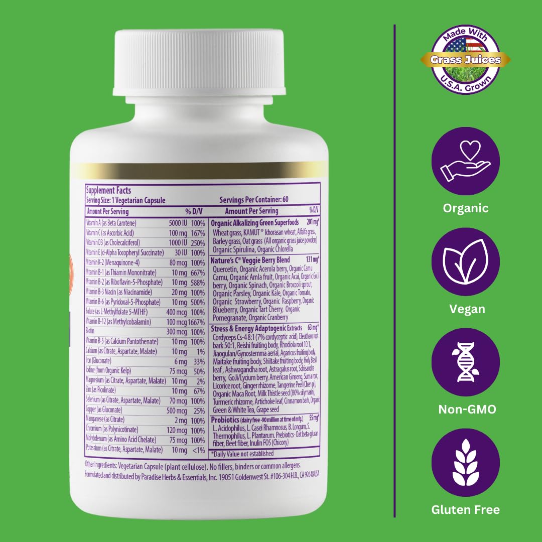 Paradise Herbs Earth's Blend Multivitamin for Men – Pack of 2