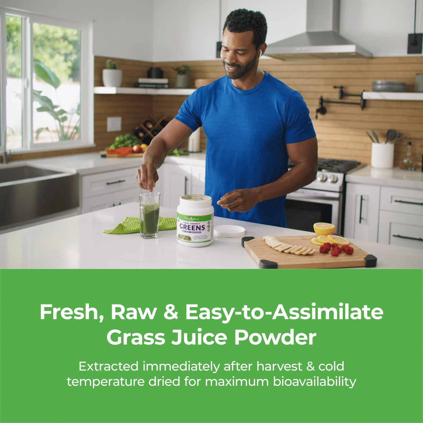 Paradise Herbs ORAC Energy Greens Powder Extract | Super Antioxidants & Probiotics for Gut Health | 60 Servings