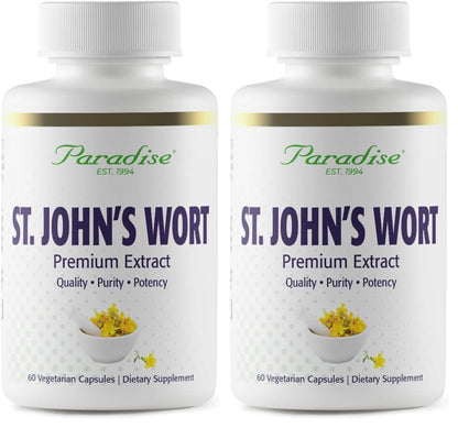 Paradise Herbs St. John's Wort Extract – 2-Pack, 90 Vegetarian Capsules, Vegan, Non-GMO