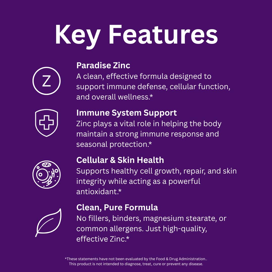 Paradise Herbs Zinc Picolinate for Immune Support