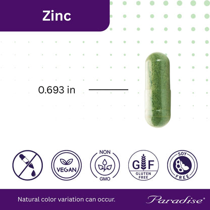 Paradise Herbs Zinc Picolinate with Natures C – Immune Support, 30 mg, 90 Capsules (Pack of 2) – Gluten Free, Non-GMO, Vegan