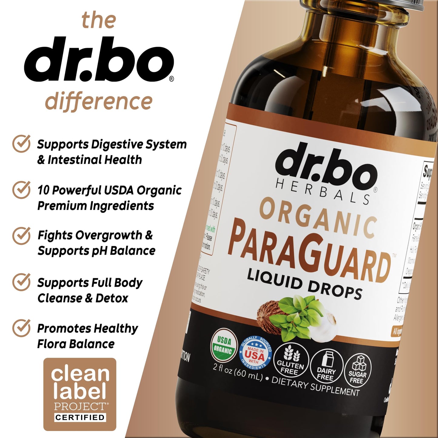 ParaGuard Cleanse Liquid Organic Detox – Organic Intestinal Guard Formula (2 oz)