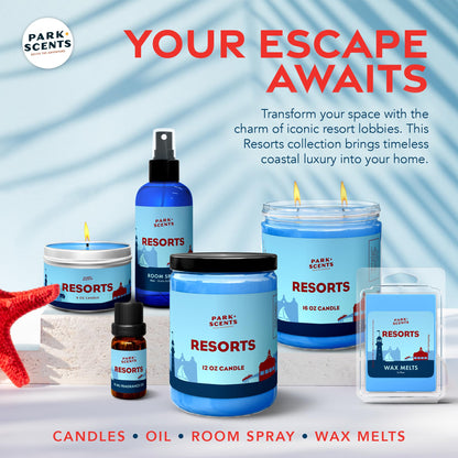 Park Scents Resorts – Floridian Theme Park Luxury Hotel Fragrance Oil (10ml) – Clover, Aloe, Citrus & Daisy Diffuser Oil