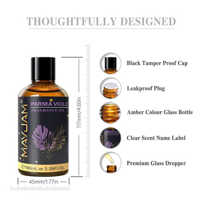 MAYJAM Parma Violet Fragrance Oil 100ml – Glass Dropper for Diffusers
