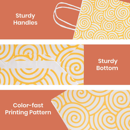 Parmedu Assorted Color Paper Bag Set – 24 Gift Bags with Handles (10.2 x 8.5 x 3.9 in)