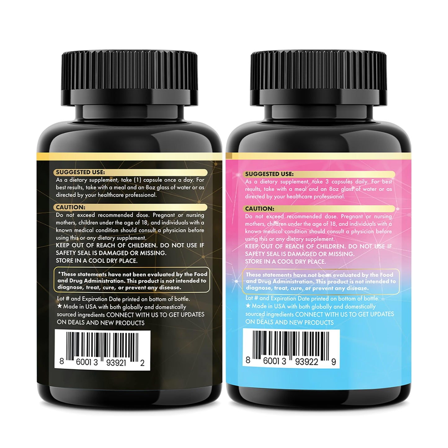 Parrox Adaptogen & Beauty Bundle – Rhodiola, Panax Ginseng, Ashwagandha, Cordyceps, Turmeric, Collagen, Biotin, Keratin, MSM, Hyaluronic Acid, Zinc, Quercetin, Vitamin C, A & E, Folate, Magnesium