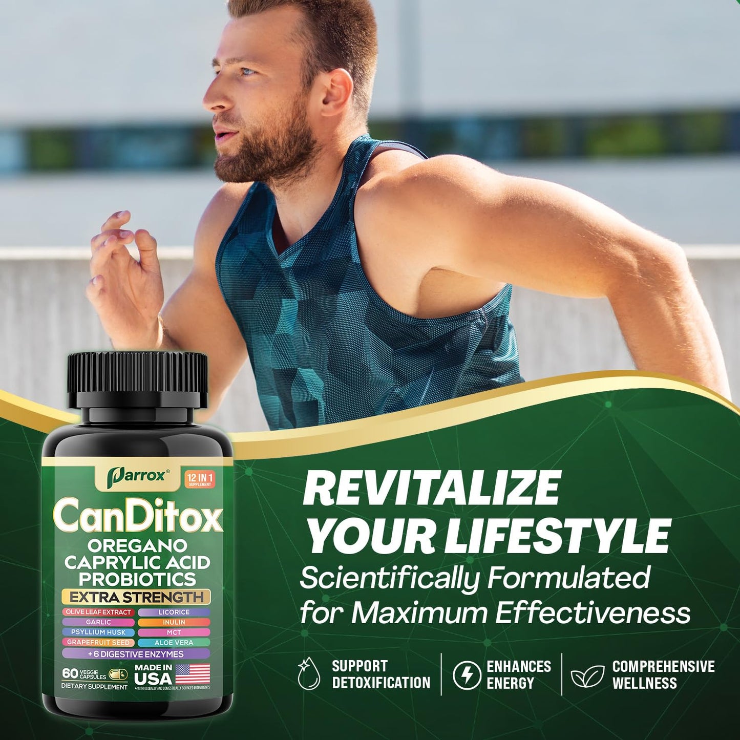 Parrox CanDitox Capsules - Botanical Digestive Support (2 Pack)