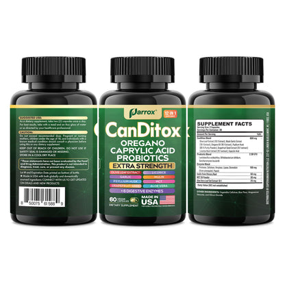 Parrox CanDitox Capsules - Botanical Digestive Support (2 Pack)