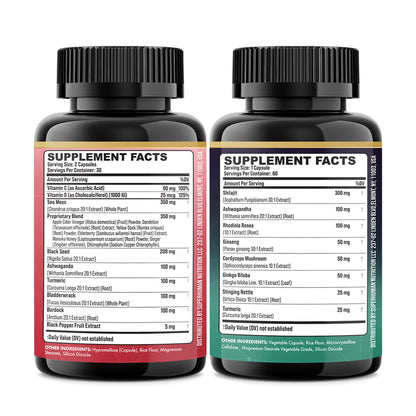 Parrox Dynamic Duo Herbal Bundle: Ginger & Rhodiola 2-Pack