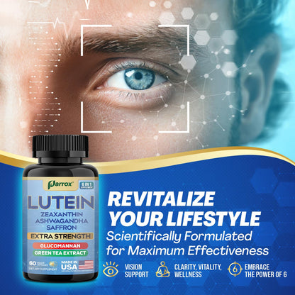 Parrox Lutein & Zeaxanthin Eye Health Supplement – 60 Capsules | Plant-Based Vision Support