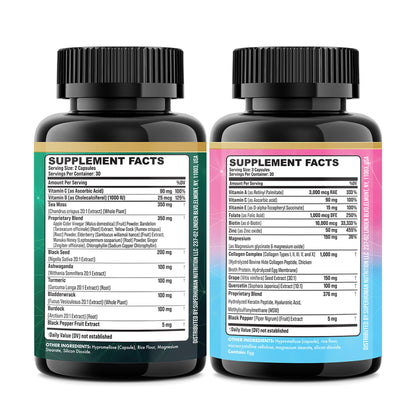 Parrox Radiant Wellness Bundle – Sea Moss, Collagen, Turmeric, Biotin & More