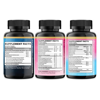 Parrox She Shines Set – Collagen Peptides, Cortisol Support & Inositol Bundle