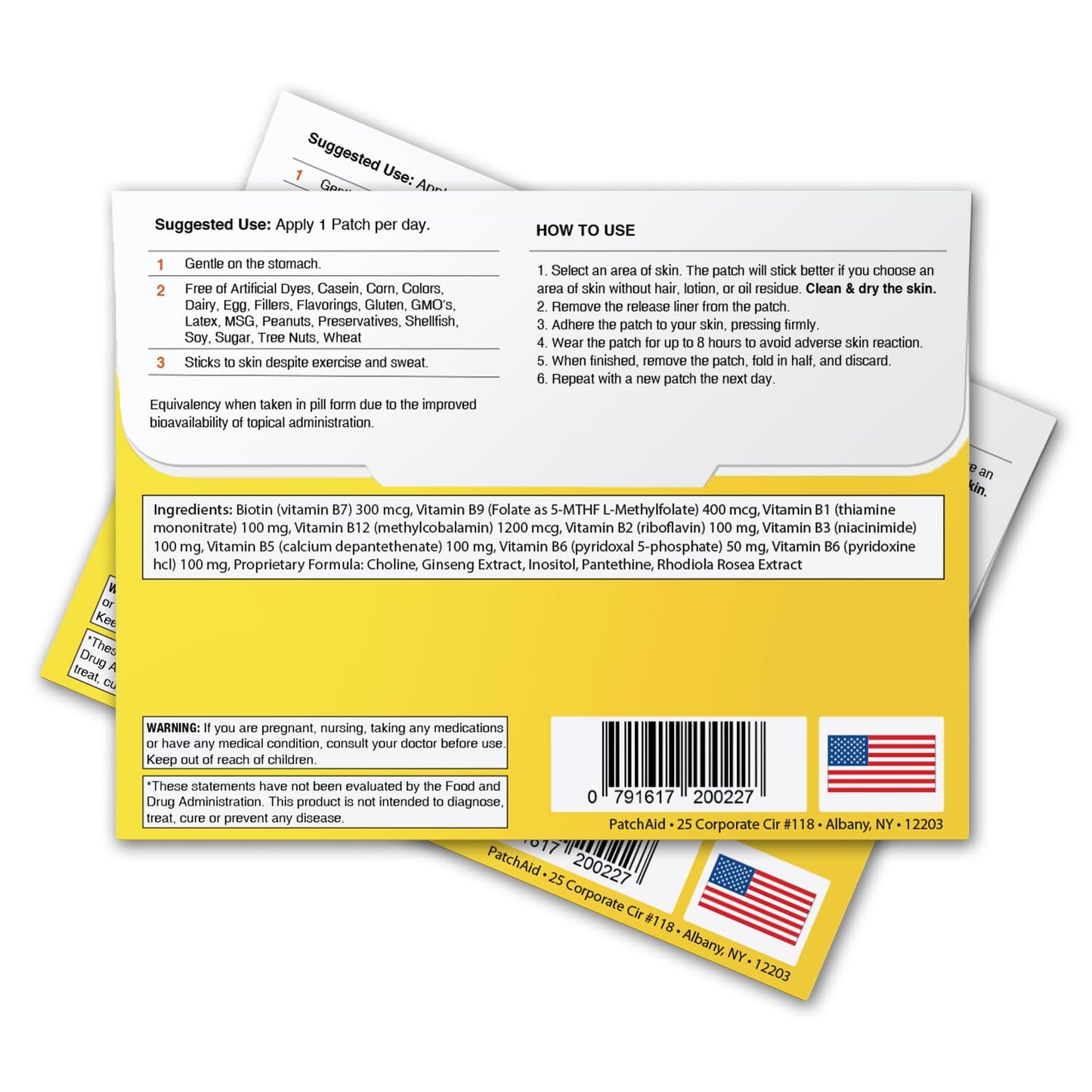 PatchAid B12 Energy Plus Topical Patch | 30-Day Supply