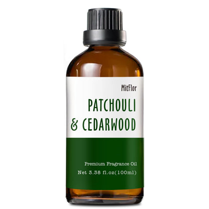 Patchouli & Cedarwood Fragrance Oil – Large Size Premium for Soap, Candle Making & Diffuser | MitFlor