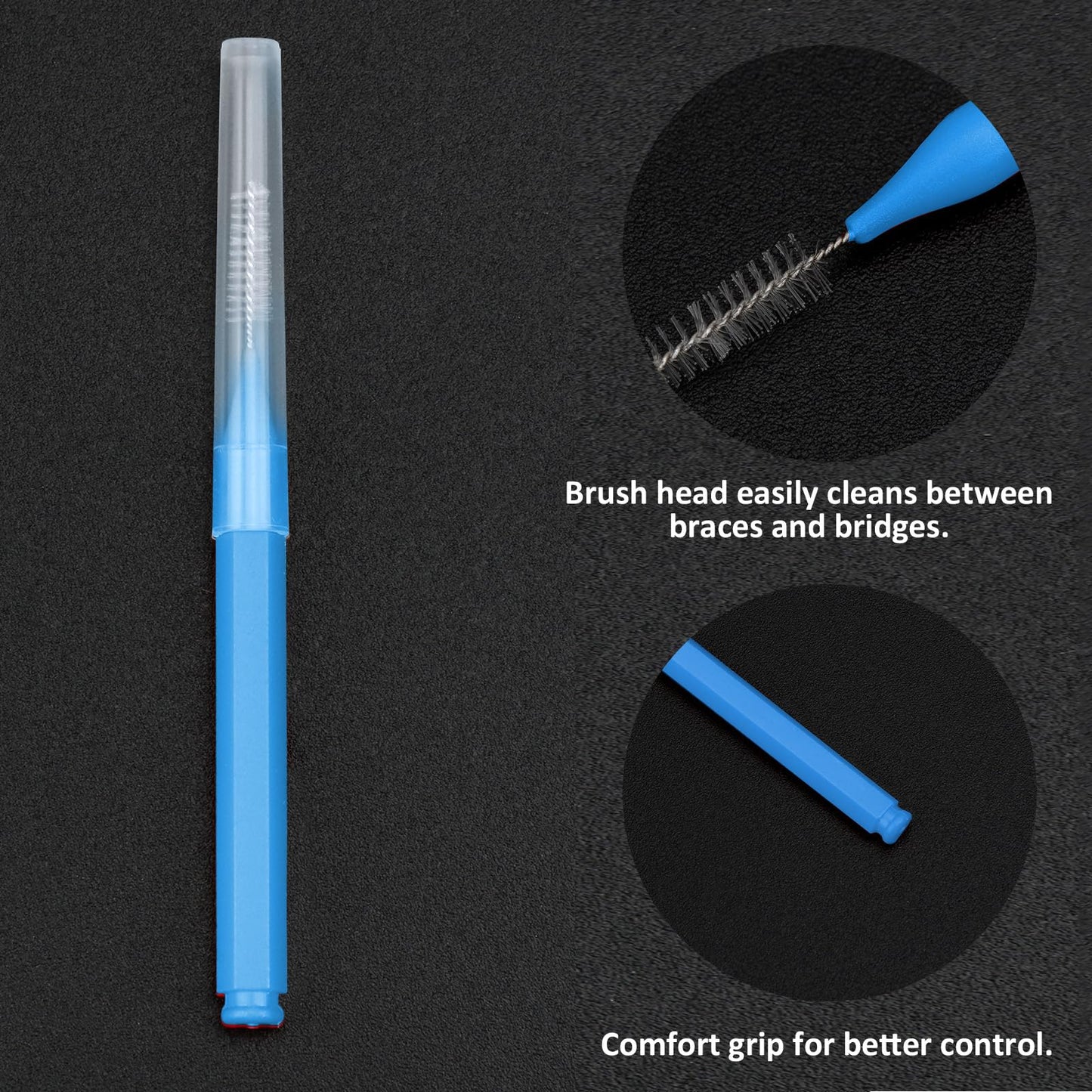 Patelai 100Pcs Braces Brush – Interdental Toothpick & Flosser Set