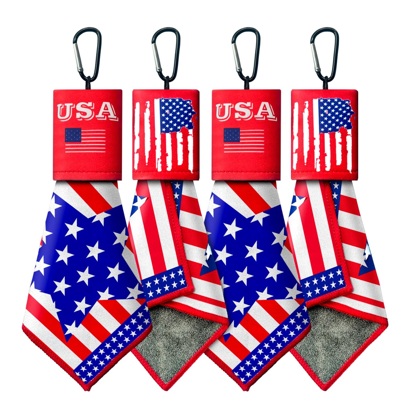 2 Sided Portable Glasses Cleaner – Patriotic Microfiber Cloth Keychain for Lenses & Screens