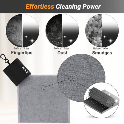 2 Sided Portable Glasses Cleaner – Patriotic Microfiber Cloth Keychain for Lenses & Screens