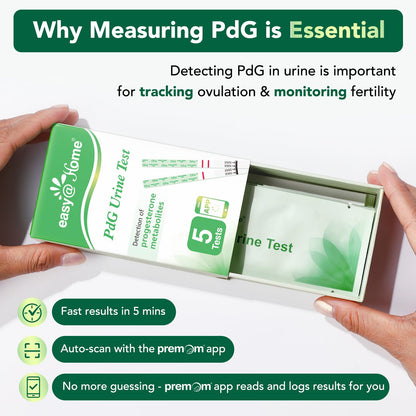 Easy@Home PdG Test Strips – 5 Pack for Ovulation & PdG