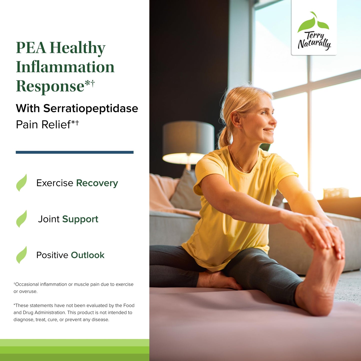 Terry Naturally Pea Healthy Inflammation Response – Joint Health & Performance (60 Capsules)