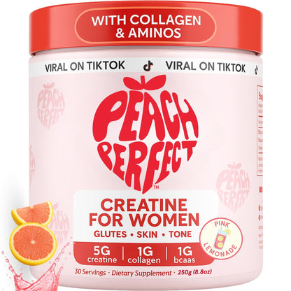 Peach Perfect Creatine for Women – Glute Muscle Support, Pink Lemonade