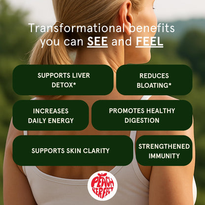 Peach Perfect Liver Hero – Premium Liver Detox & Bloat Support for Women | 30 Servings