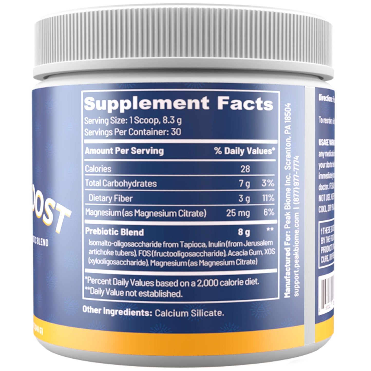 Peak BioBoost by Peak Biome — Flavorless Prebiotic Fiber for Digestive Health | 30 Servings, 1 Month Supply