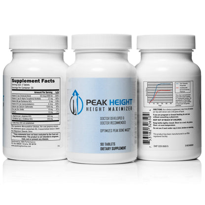 Peak Height Growth Supplement - Doctor-Developed Height Support (12 Pack)