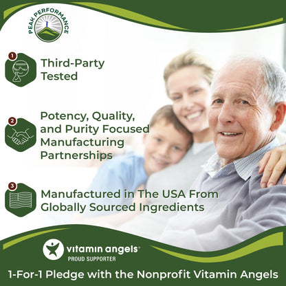 Peak Performance Raw Whole Food Vitamin C - Acerola Cherry, Vegan USA Sourced, 90 Pills, 500mg Serving