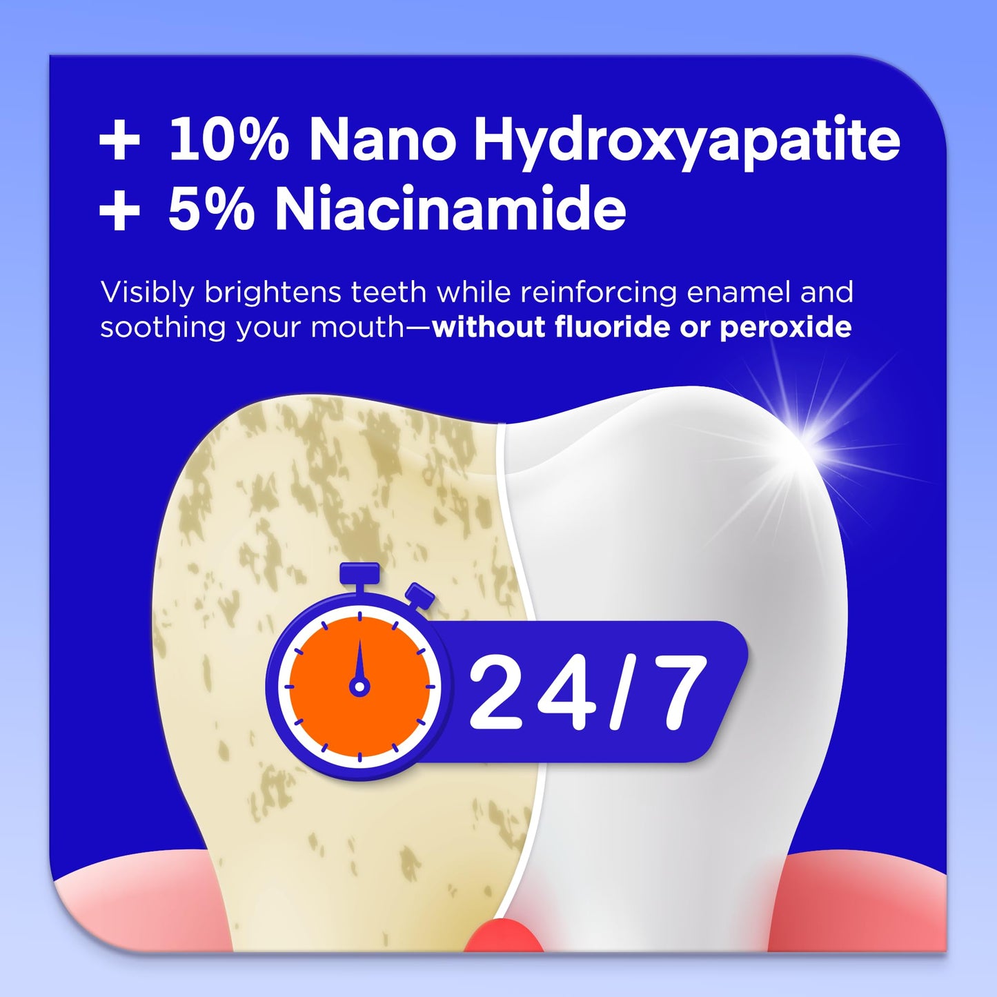 PearlSmile Hydroxyapatite Niacinamide Whitening Toothpaste – 10% nHAp + 5% Niacinamide – Fluoride-Free, 4.2oz (3-Pack)