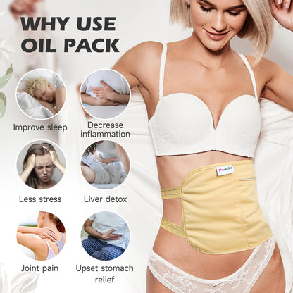 Pedobi Castor Oil Pack Wrap – Organic Cotton Reusable & Highly Absorbent Compress