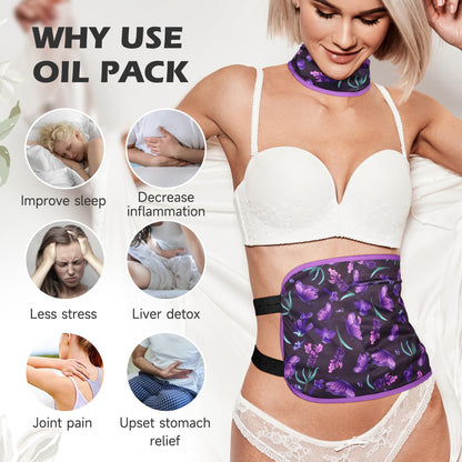 Pedobi Castor Oil Pack Wrap Organic Cotton (2 Pcs) for Liver Detox