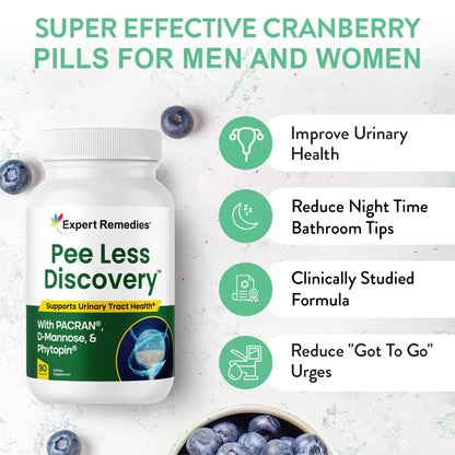 Pee Less Discovery – Bladder Support: Cranberry & D-Mannose, 90 Capsules