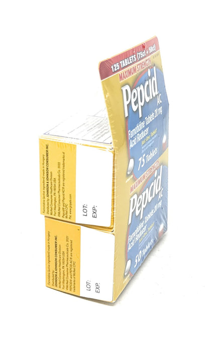 Pepcid AC Maximum Strength - 125 Tablets | Fast-Acting Heartburn Prevention & Acid Control