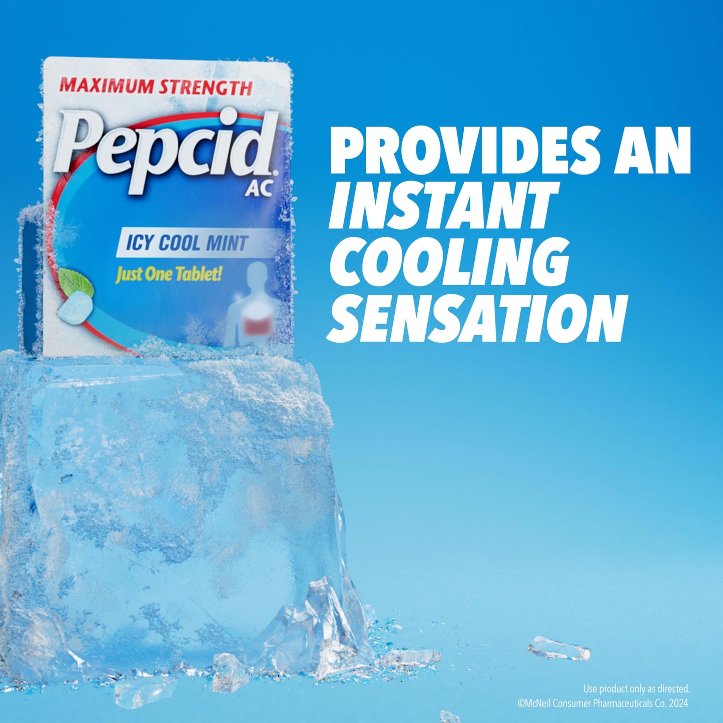 Pepcid AC Maximum Strength Heartburn Relief Tablets - 40 ct, 20 mg Famotidine, Icy Cool Mint