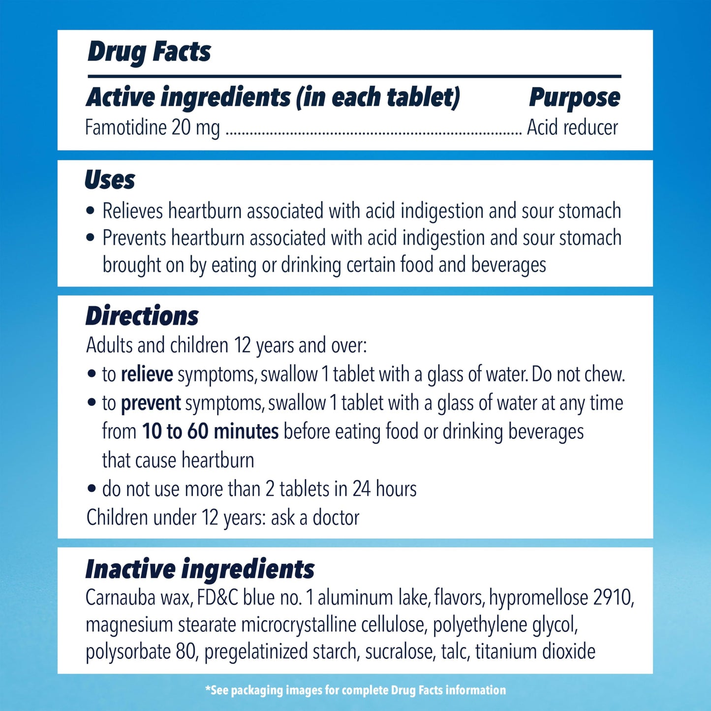 Pepcid AC Maximum Strength Heartburn Relief Tablets - 40 ct, 20 mg Famotidine, Icy Cool Mint