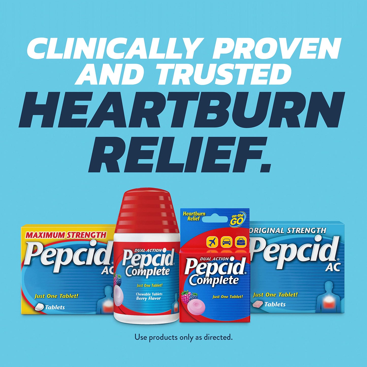 Pepcid AC Maximum Strength Heartburn Relief Tablets 50 ct – Fast-Acting 20 mg Famotidine