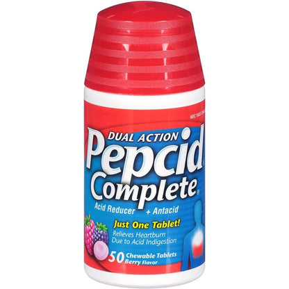 Pepcid Complete Berry Flavor Chewable Tablets - 100 Count (2 Bottles)