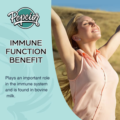 Pepeior Liposomal Bovine Lactoferrin 1000 mg – Immune Support & Iron Absorption, 60 Softgels
