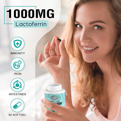 Pepeior Liposomal Bovine Lactoferrin 1000 mg – Immune Support & Iron Absorption, 60 Softgels