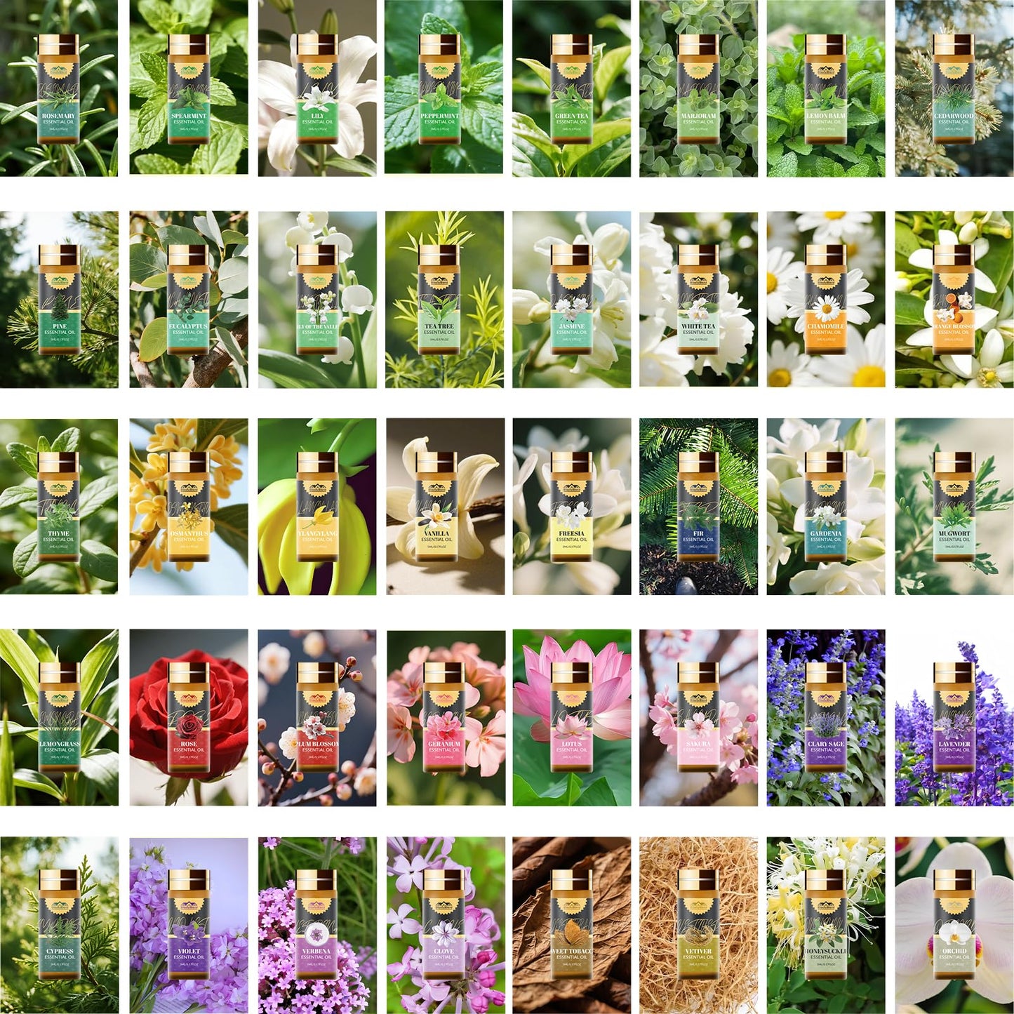 80 Pcs Pure Essential Oils Set (5ml) for Diffusers, Soaps & Candles – 80 Scents