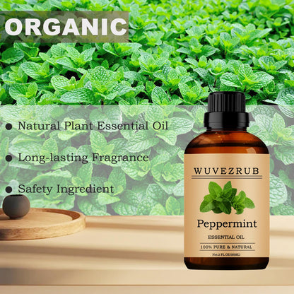 Peppermint Essential Oil 60ml | 100% Pure & Natural for Aromatherapy Diffuser - 2 Fl Oz