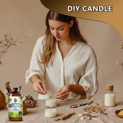 Peppermint Essential Oil (8 oz / 240 ml) – Diffusers, Candles & DIY Projects | GV77ZF