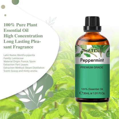 Peppermint Essential Oil 30ml | PHATOIL Pure Essential Oil Singles for Aromatherapy & DIY Crafts